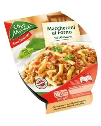 Billa Chef Menü Maccheroni al Forno Angebot