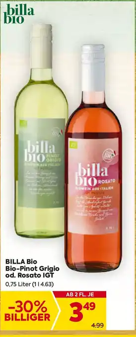 Billa Bio-Pinot Grigio od. Rosato IGT Angebot