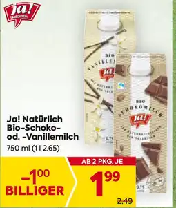 Billa Bio-Schoko- od. Vanillemilch Angebot