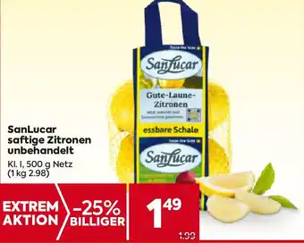 Billa saftige Zitronen unbehandelt Angebot