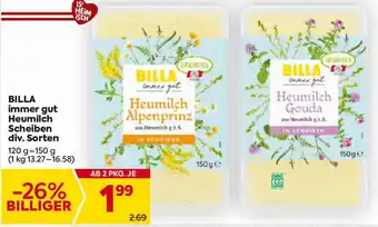 Billa Heumilch Scheiben Angebot