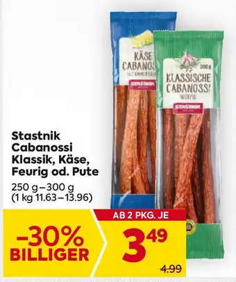 Billa Cabanossi Klassik, Käse, Feurig od. Pute Angebot