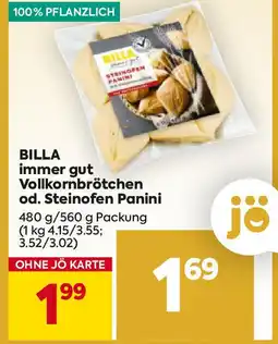 Billa Vollkornbrötchen od. Steinofen Panini BILLA Angebot