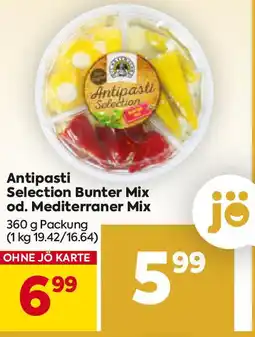 Billa Antipasti Selection Bunter Mix od. Mediterraner Mix Angebot