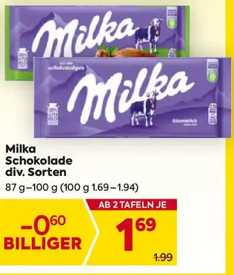 Billa Schokolade Angebot