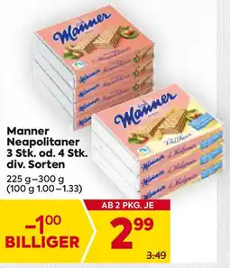 Billa Neapolitaner 3 Stk. od. 4 Stk. Angebot