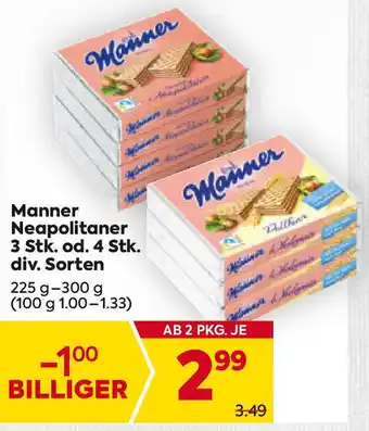 Billa Neapolitaner 3 Stk. od. 4 Stk. Angebot