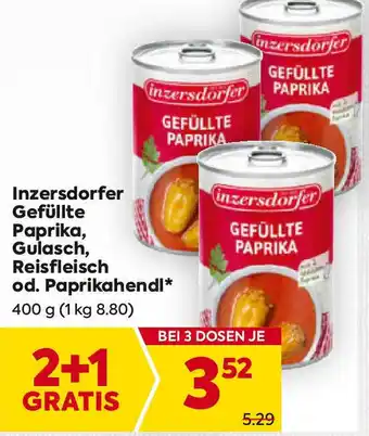 Billa Gefüllte Paprika, Gulasch, Reisfleisch od. Paprikahendl BILLA Angebot