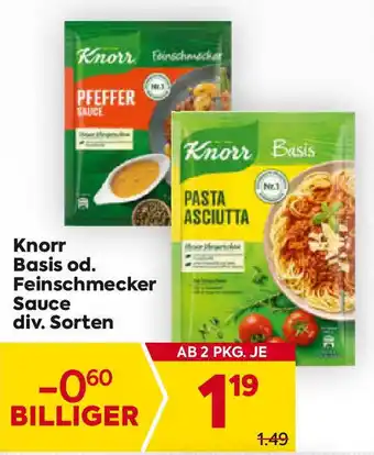 Billa Basis od. Feinschmecker-Sauce Angebot