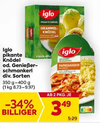 Billa Pikante Knödel od. Genießerschmankerl Angebot