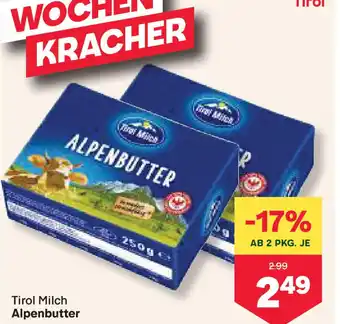 MPreis Tirol Milch Alpenbutter Angebot