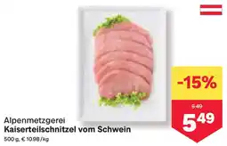 MPreis alpenmetzgerei Schweine Kaiserteilschnitzel Angebot