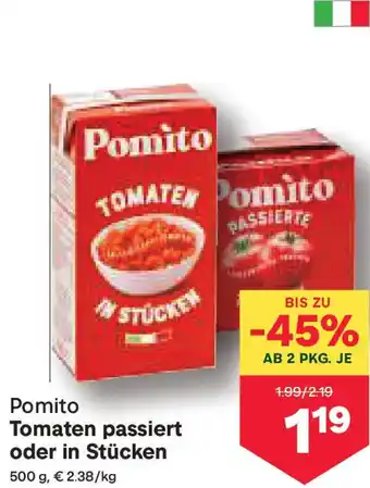 MPreis Tomaten passiert oder in Stücken Angebot