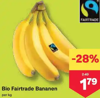 MPreis Bio Fairtrade Bananen Angebot