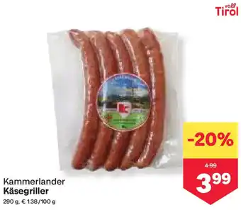 MPreis Käsegriller Angebot