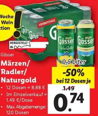 Lidl Märzen/ Radler/ Naturgold Angebot