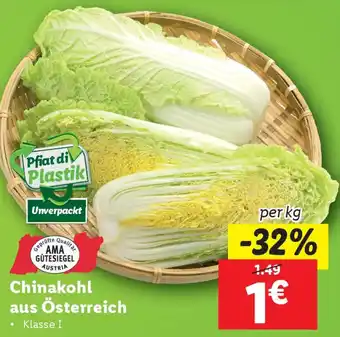 Lidl Chinakohl aus Österreich Angebot