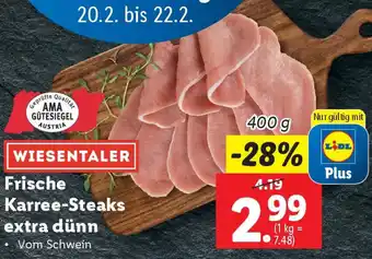 Lidl Frische Karree-Steaks extra dünn Angebot