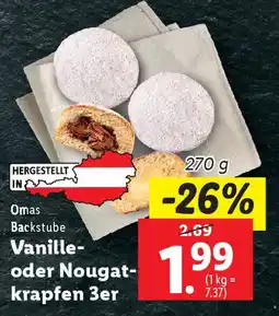 Lidl Vanille- oder Nougat krapfen Angebot