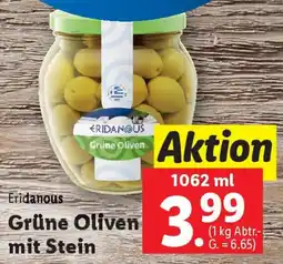 Lidl Grüne Oliven mit Stein Angebot