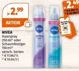 Müller NIVEA Haarspray oder Schaumfestiger Angebot