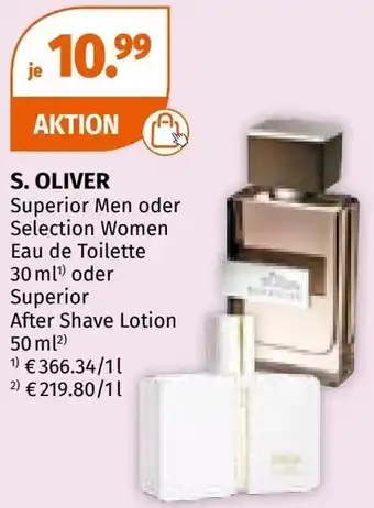 Müller S. OLIVER Superior Men oder Selection Women Eau de Toilette Angebot