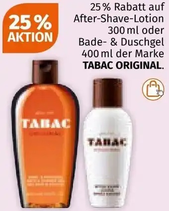 Müller auf After-Shave-Lotion oder Bade- & Duschgel  der Marke TABAC ORIGINAL Angebot