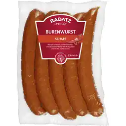 Metro Burenwurst scharf, Preisangabe ohne MwSt. (Preis inkl. MwSt. 6,81 €), METRO Angebot