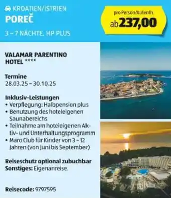 Hofer Poreč Angebot