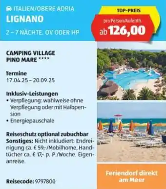 Hofer Lignano Angebot