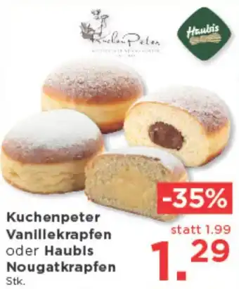 Unimarkt Kuchenpeter Vanillekrapfen  oder Haubis Nougatkrapfen Angebot