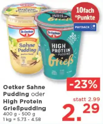 Unimarkt Oetker Sahne Pudding oder High Protein  Grießpudding Angebot