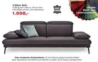 Polstermöbel Fischer 2-Sitzer Sofa Angebot