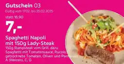 Mömax Spaghetti Napoli mit 150g Lady-Steak Angebot