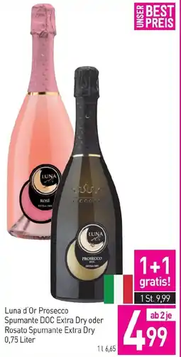 Sutterlüty Luna d'Or Prosecco Spumante DOC Extra Dry oder Rosato Spumante Extra Dry Angebot