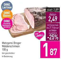 Sutterlüty Metzgerei Broger Wälderschinken Angebot