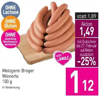 Sutterlüty Metzgerei Broger Wienerle Angebot