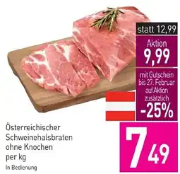 Sutterlüty Österreichischer Schweinehalsbraten ohne Knochen Angebot