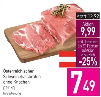 Sutterlüty Österreichischer Schweinehalsbraten ohne Knochen Angebot