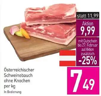 Sutterlüty Österreichischer Schweinebauch ohne Knochen Angebot