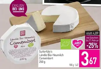 Sutterlüty Ländle Bio-Heumilch Camembert Angebot