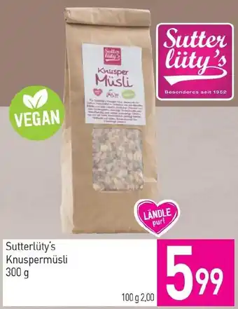 Sutterlüty Sutterlüty's Knuspermüsli Angebot