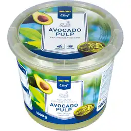 Metro Avocado Fruchtfleisch, Preisangabe ohne MwSt. (Preis inkl. MwSt. 13,19 €), METRO Angebot