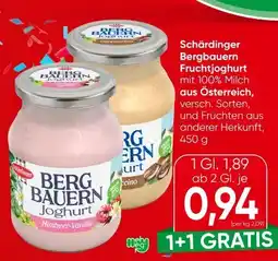 Spar Schärdinger Bergbauern Joghurt Angebot