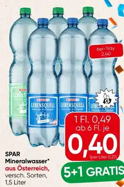 Spar Spar Lebensquell Mineralwasser Angebot