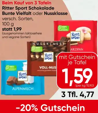 Spar Schokolade Bunte Vielfalt oder Nussklasse Angebot