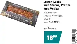 Eurogast Grissemann Zaren-Lachs mit Zitrone, Pfeffer und Vodka Angebot