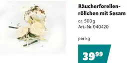 Eurogast Grissemann Räucherforellen- röllchen mit Sesam Angebot