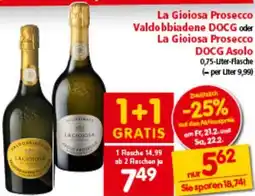 Interspar La Gioiosa Prosecco Valdobbiadene DOCG oder La Gioiosa Prosecco DOCG Asolo Angebot