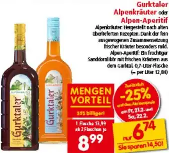 Interspar Gurktaler Alpenkräuter oder Alpen-Aperitif Angebot